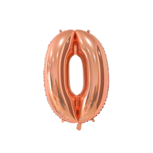 Folie Cijferballon Rosé Goud 66 cm