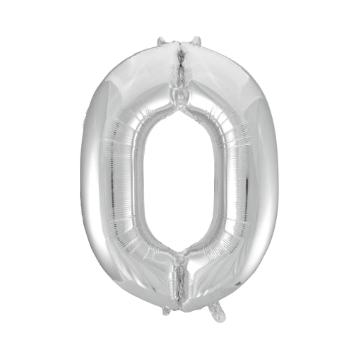 Folie cijferballon zilver 86 cm