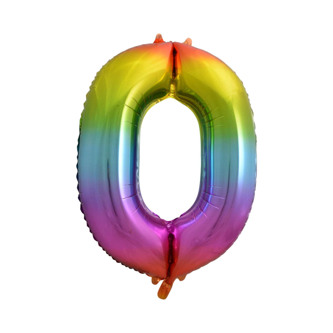 Folie cijferballon regenboog 86 cm