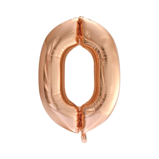 Folie cijferballon rosé goud 86 cm