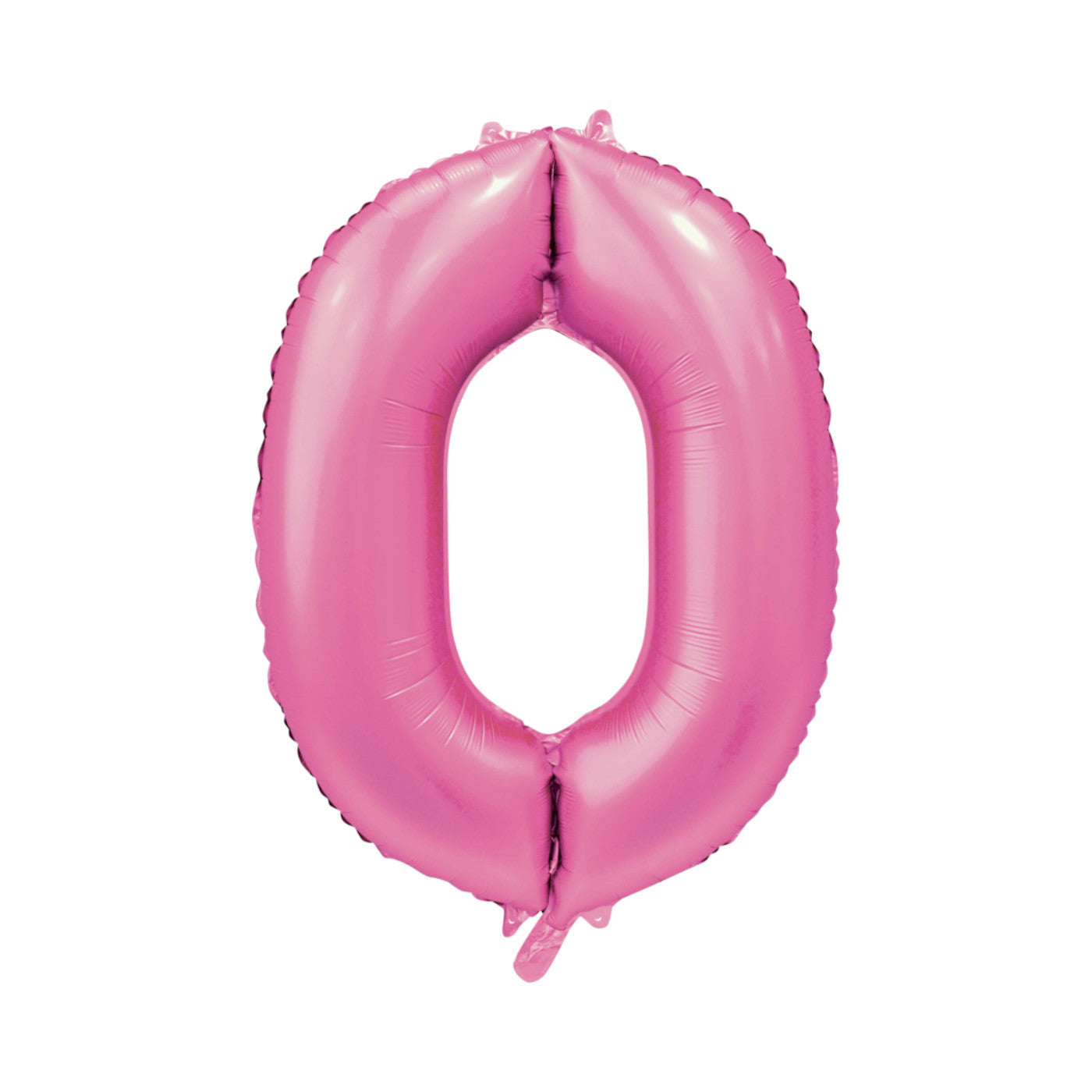 Folie cijferballon satijn roze 86 cm