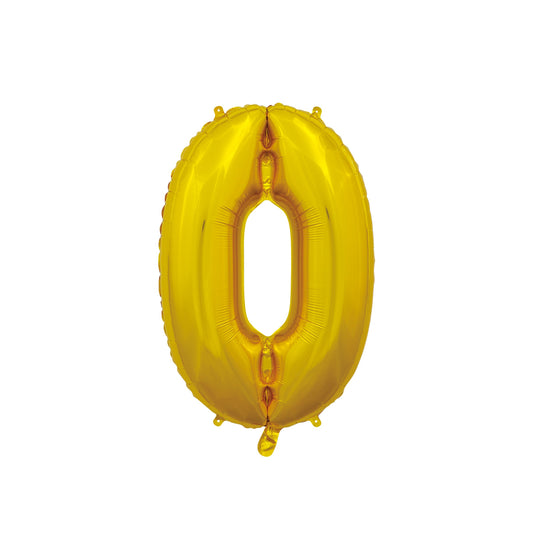 Folie Cijferballon Goud 66 cm