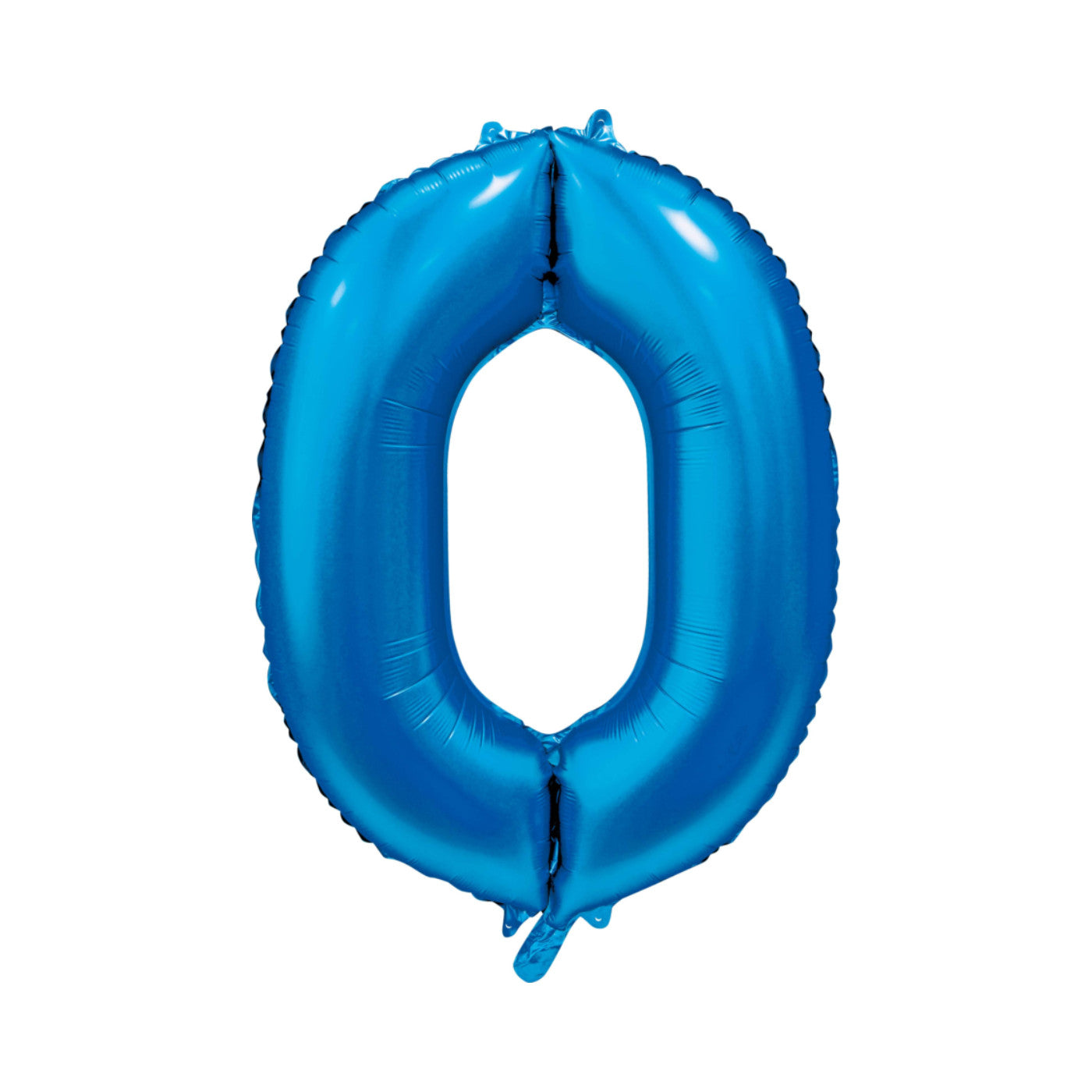 Folie cijferballon satijn blauw 86 cm
