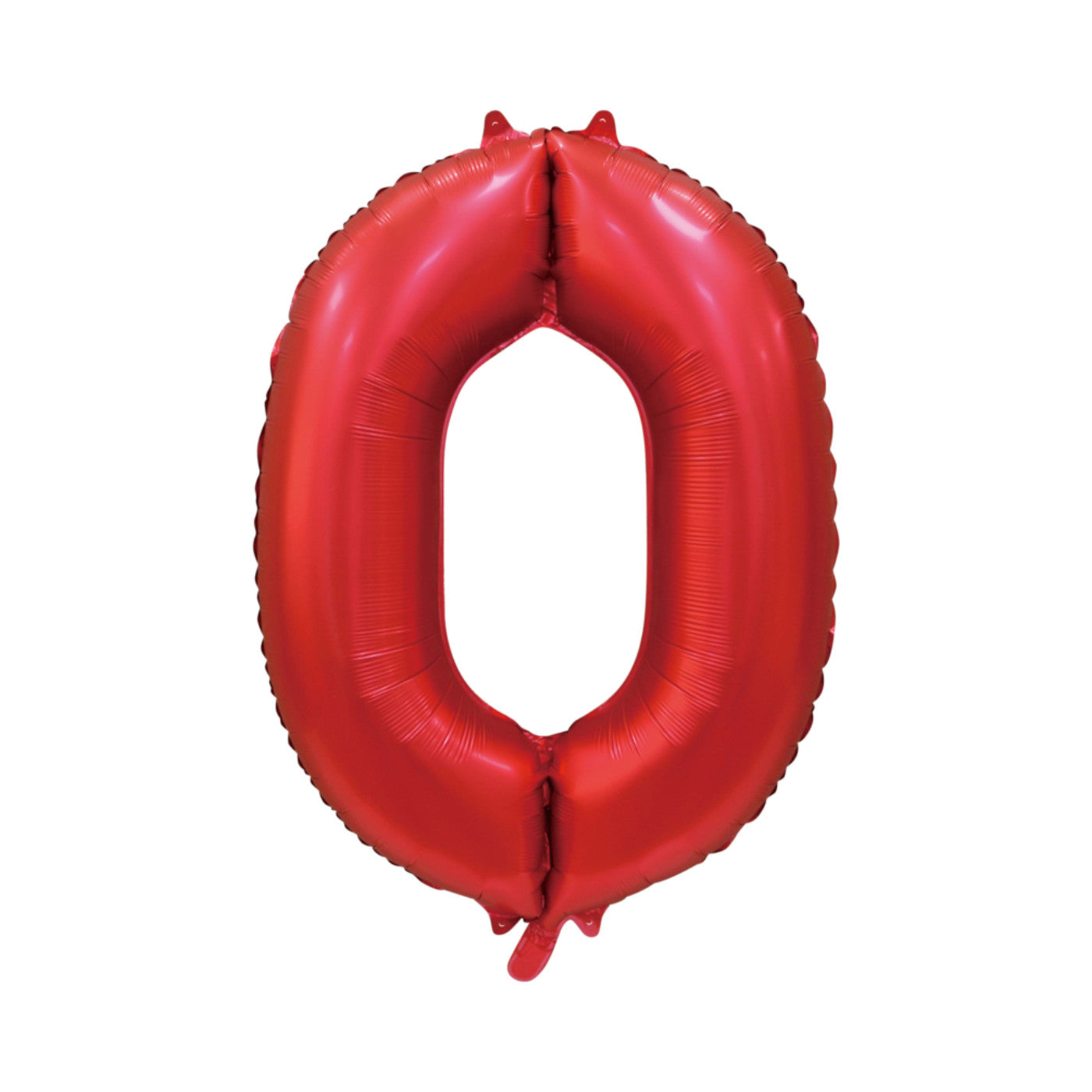 Folie cijferballon satijn rood 86 cm