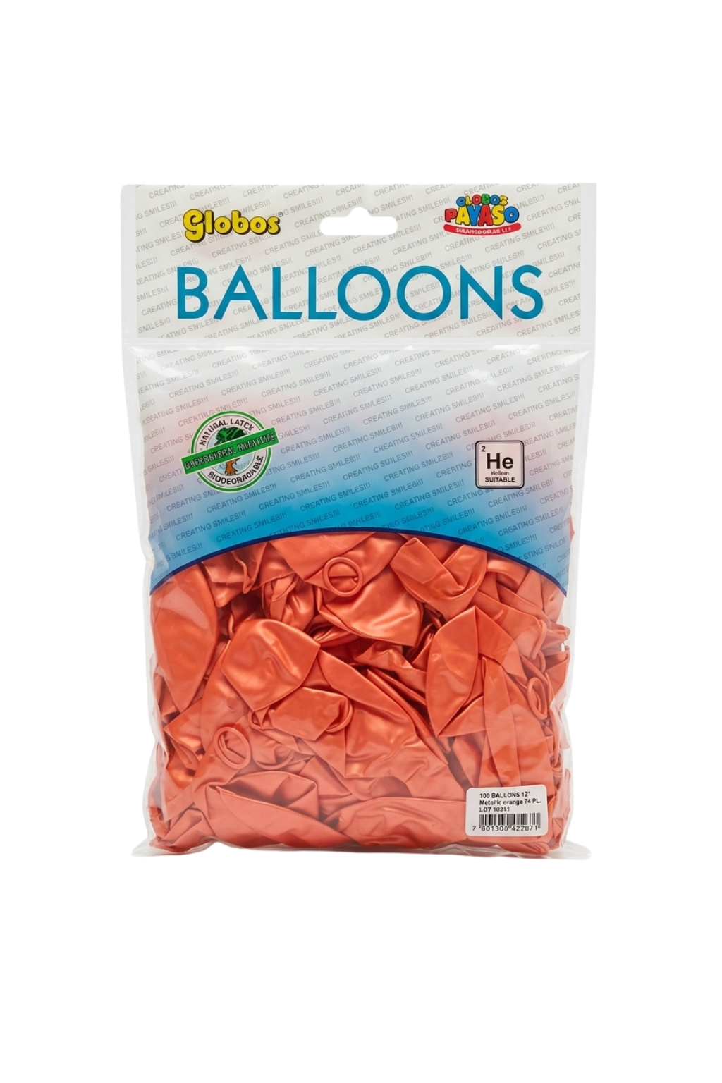 Latex ballonnen metallic zalm 30 cm – 100 stuks