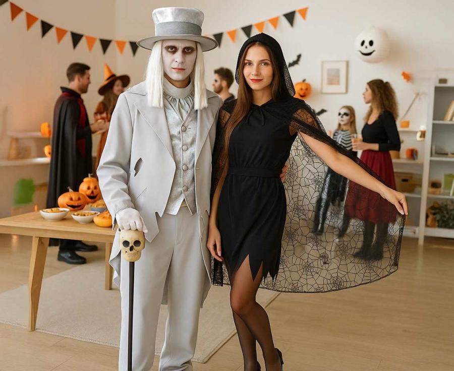 Kostuum spookbruidegom heren (4-delig) - foto 4