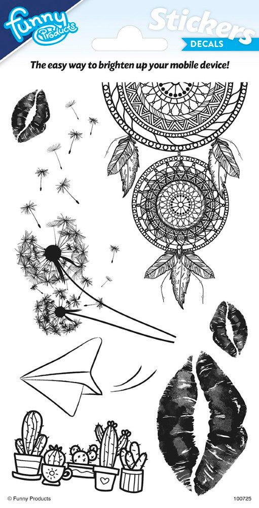 Telefoonstickers vinyl monochroom