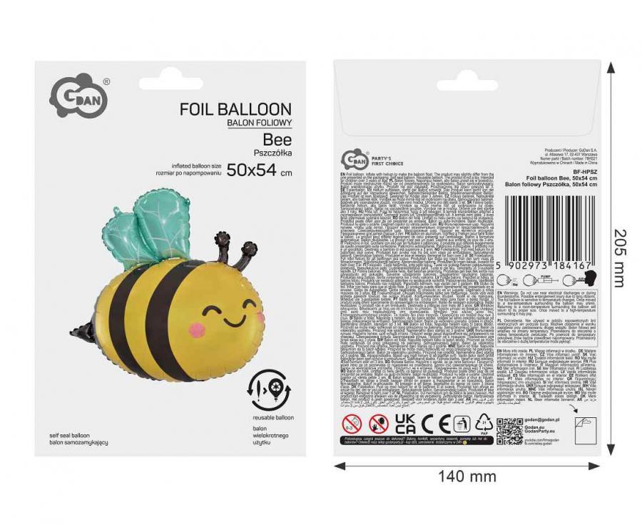 Folieballon Bij 54 cm