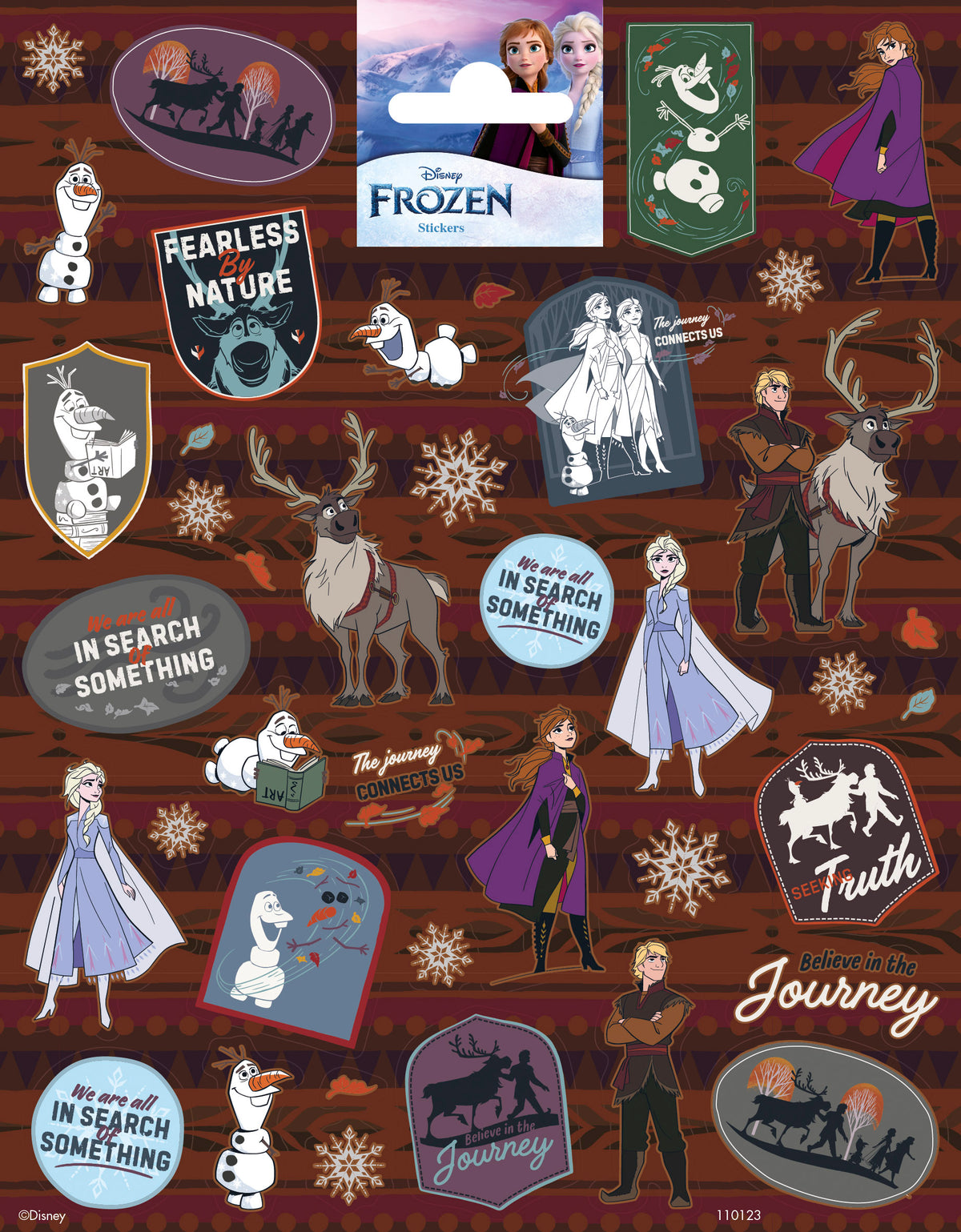 Stickervel Frozen II groot