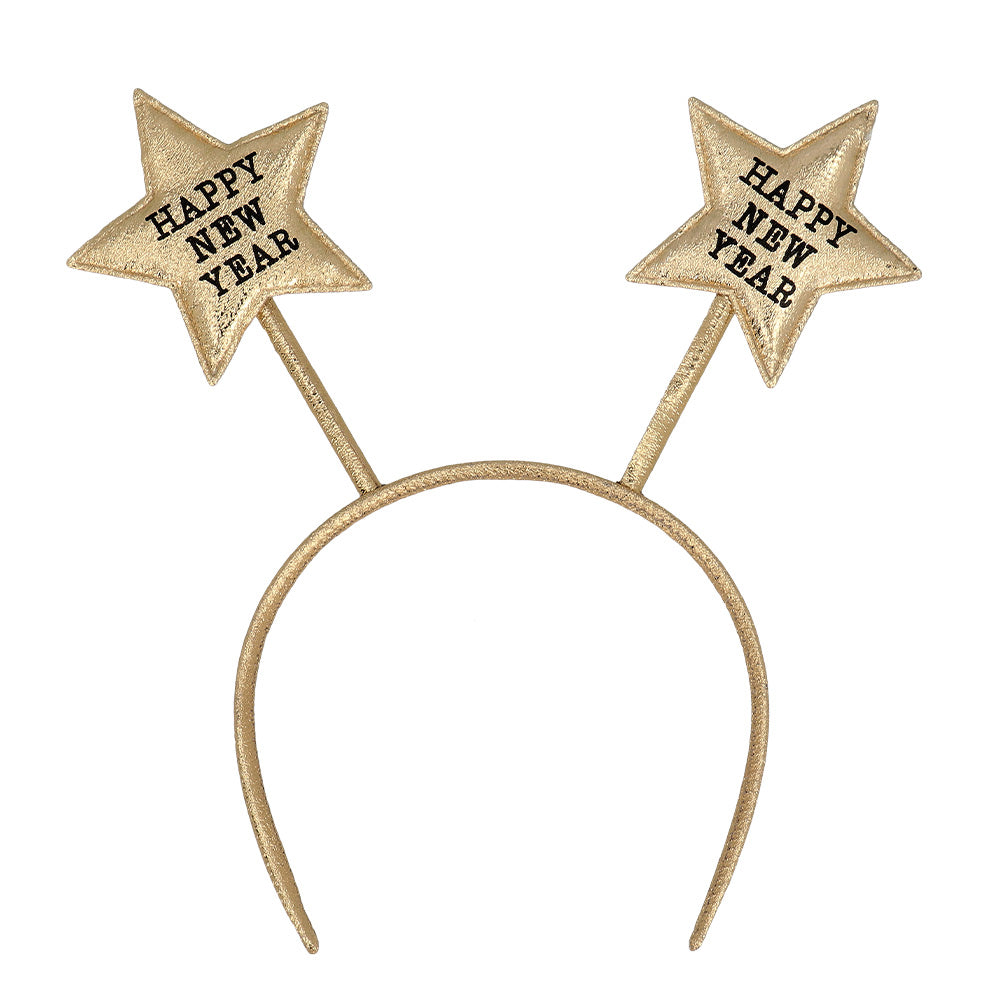 Diadeem Happy new year goud - foto 2