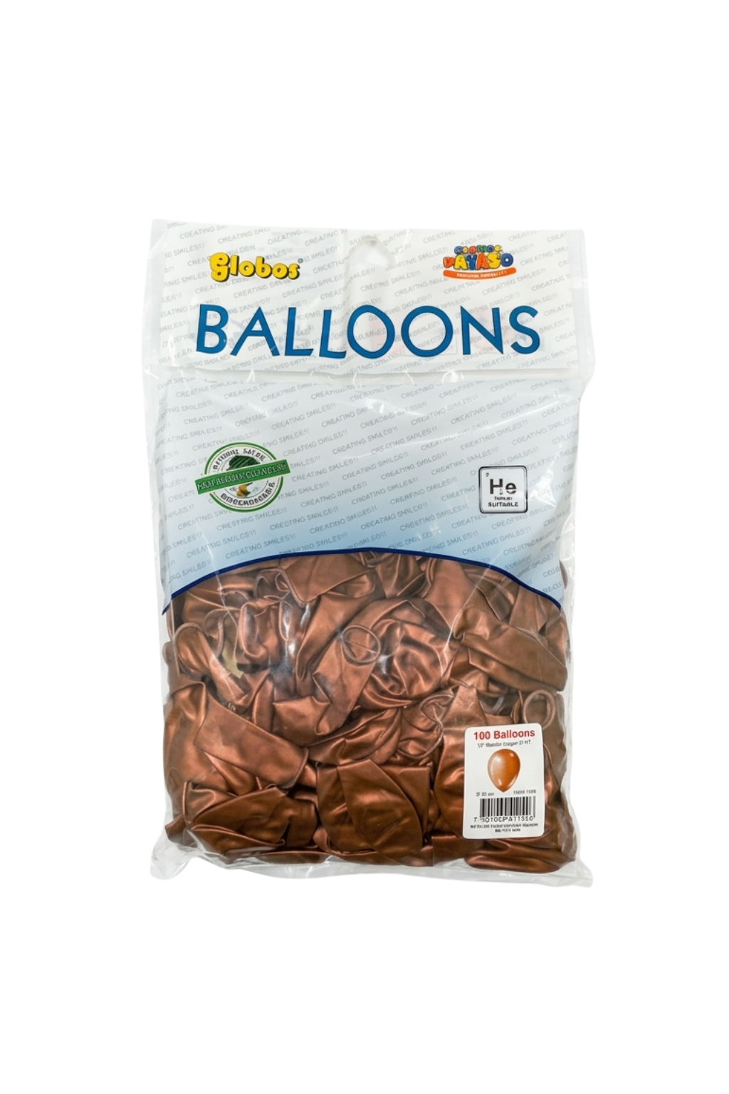 Latex ballonnen metallic koper 30 cm – 100 stuks