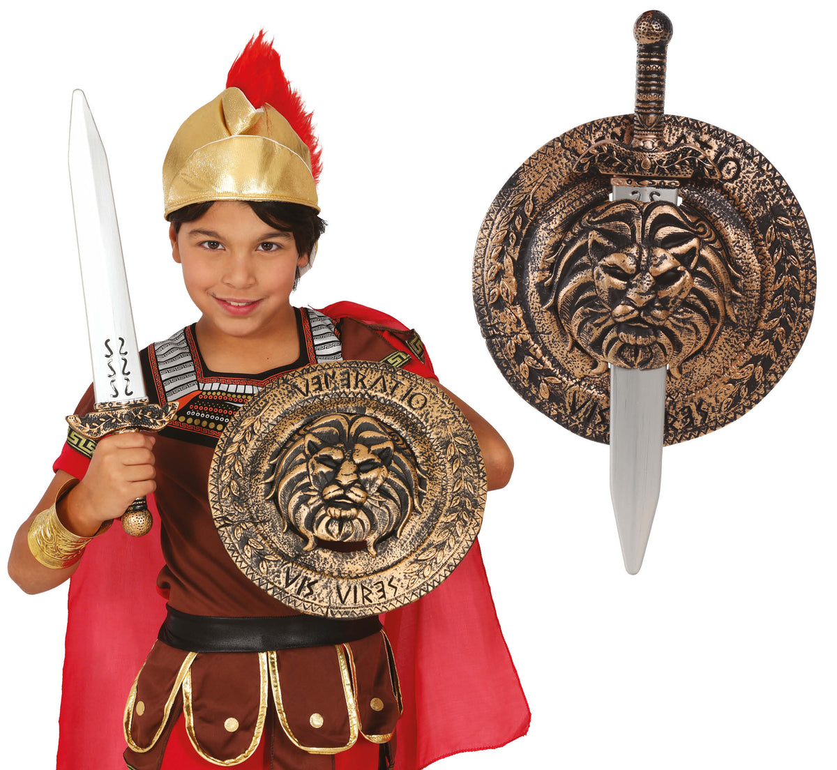 Romeins schild en zwaard kind
