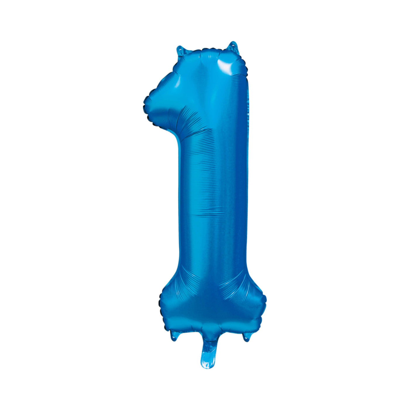 Folie cijferballon satijn blauw 86 cm