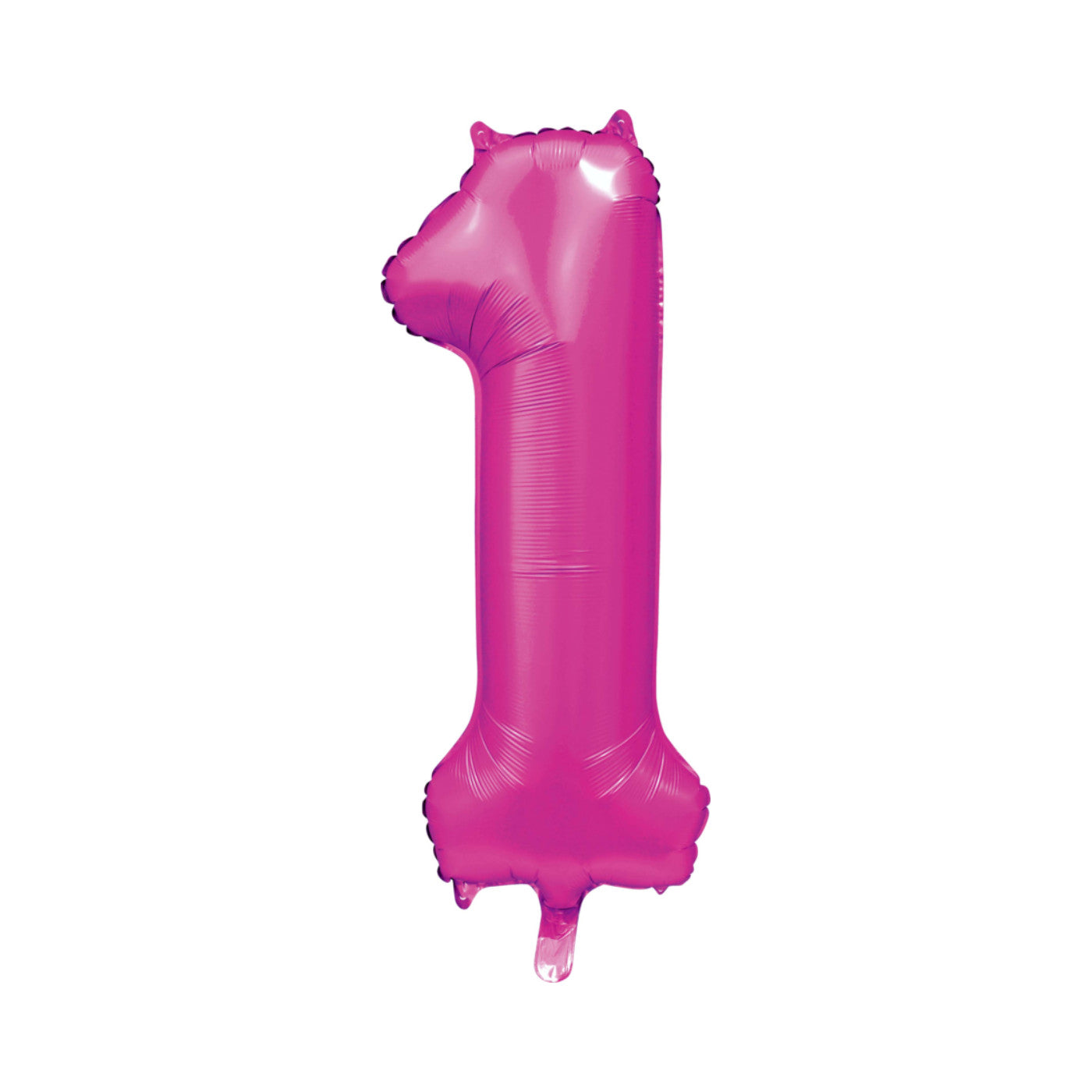 Folie cijferballon satijn hotpink 86 cm