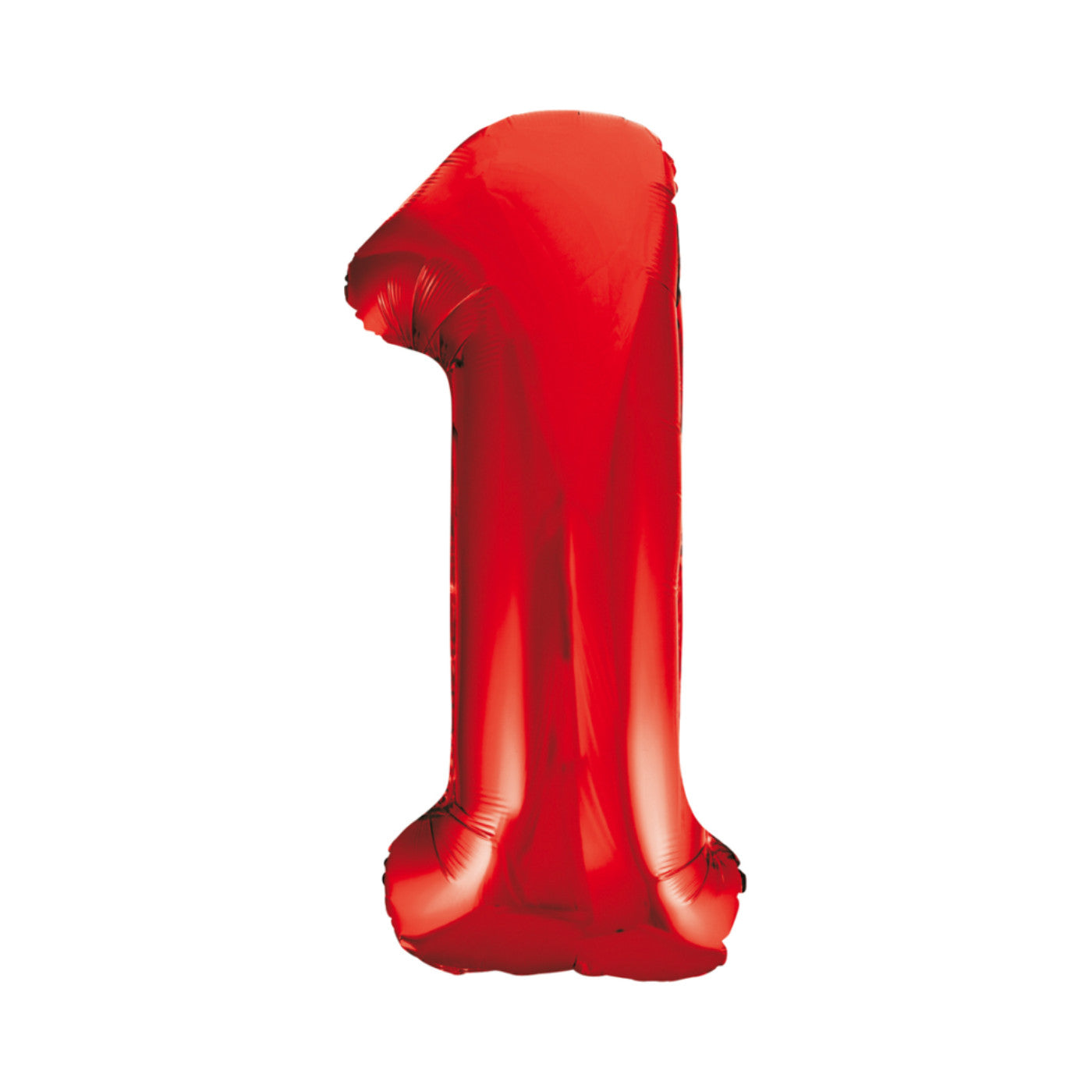 Folie cijferballon rood 86 cm