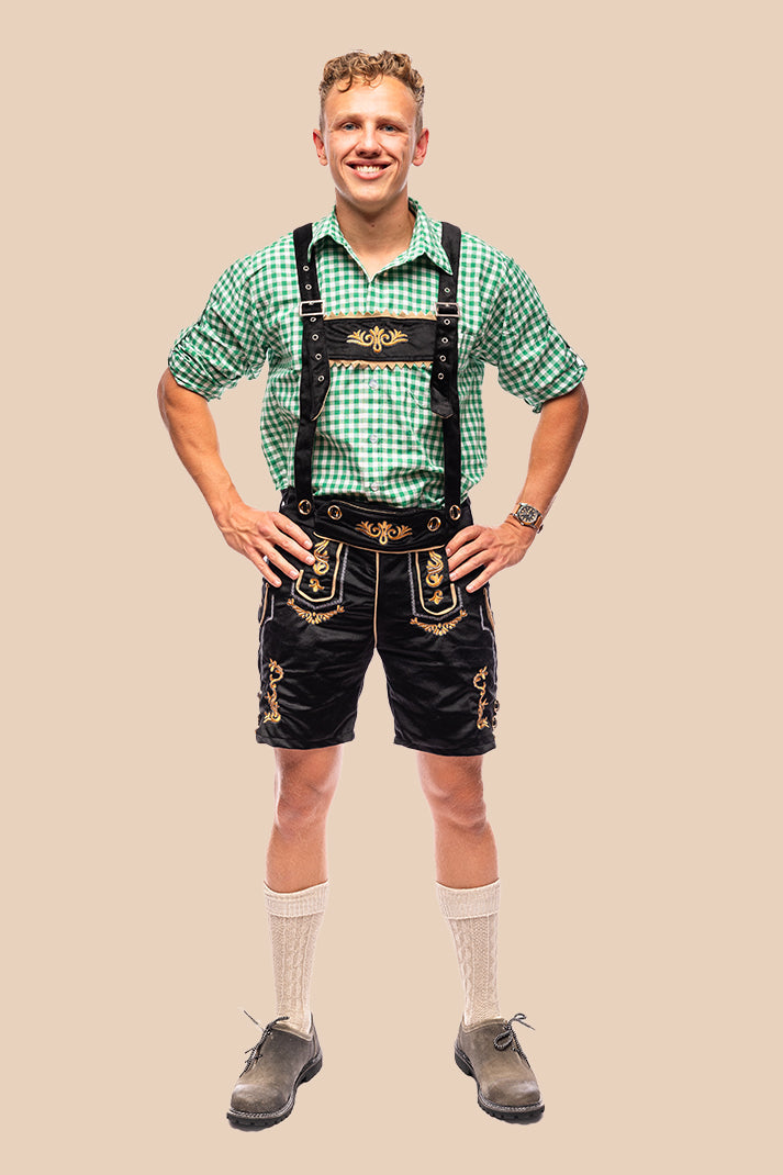 Lederhosen Daan, vooraanzicht