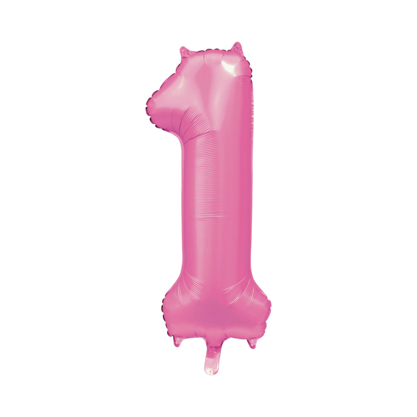 Folie cijferballon satijn roze 86 cm