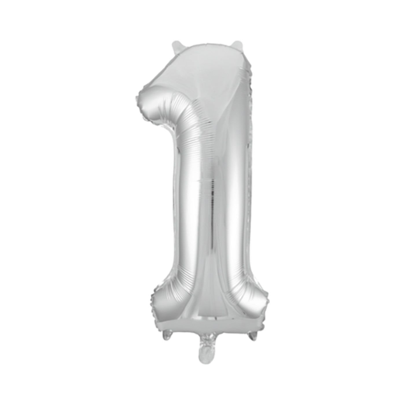 Folie cijferballon zilver 86 cm