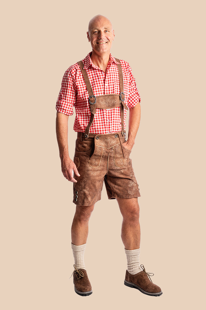 Lederhosen Arnaud, vooraanzicht