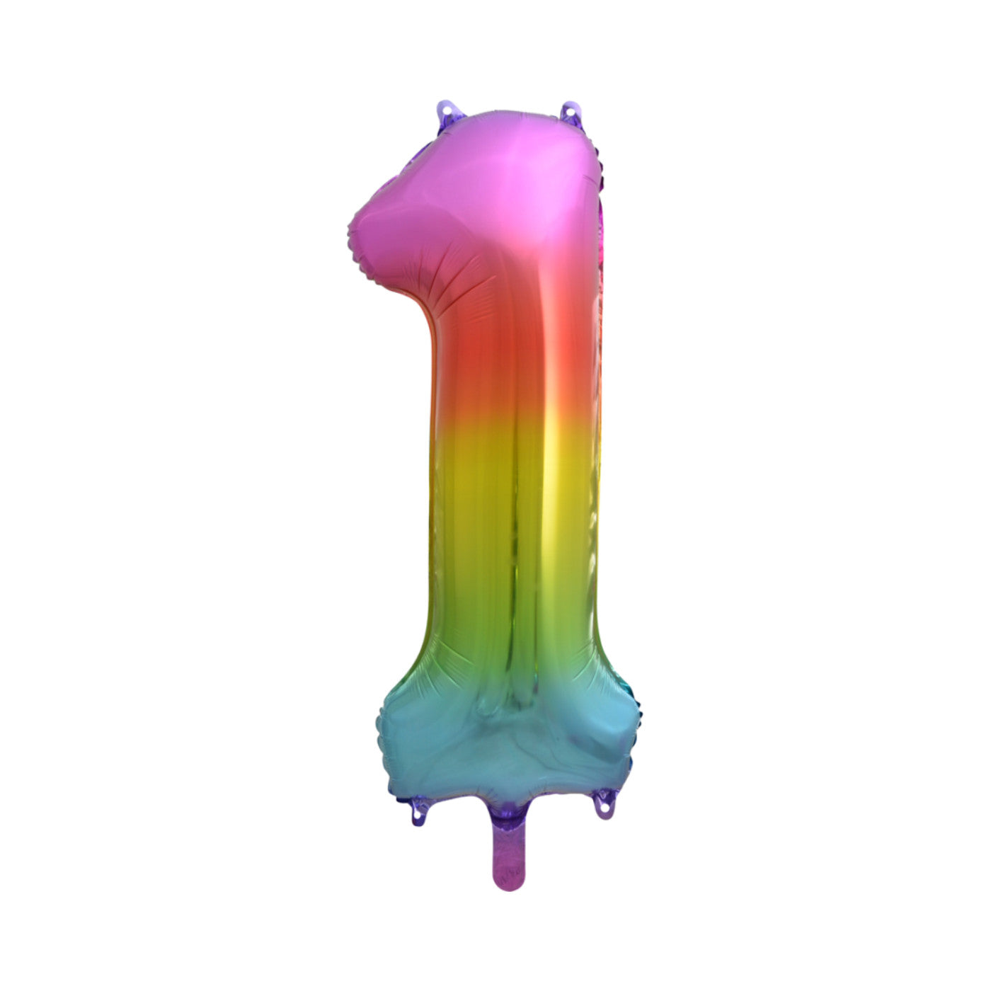 Folie cijferballon regenboog 86 cm