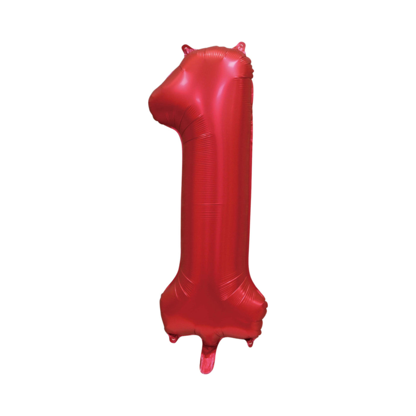 Folie cijferballon satijn rood 86 cm