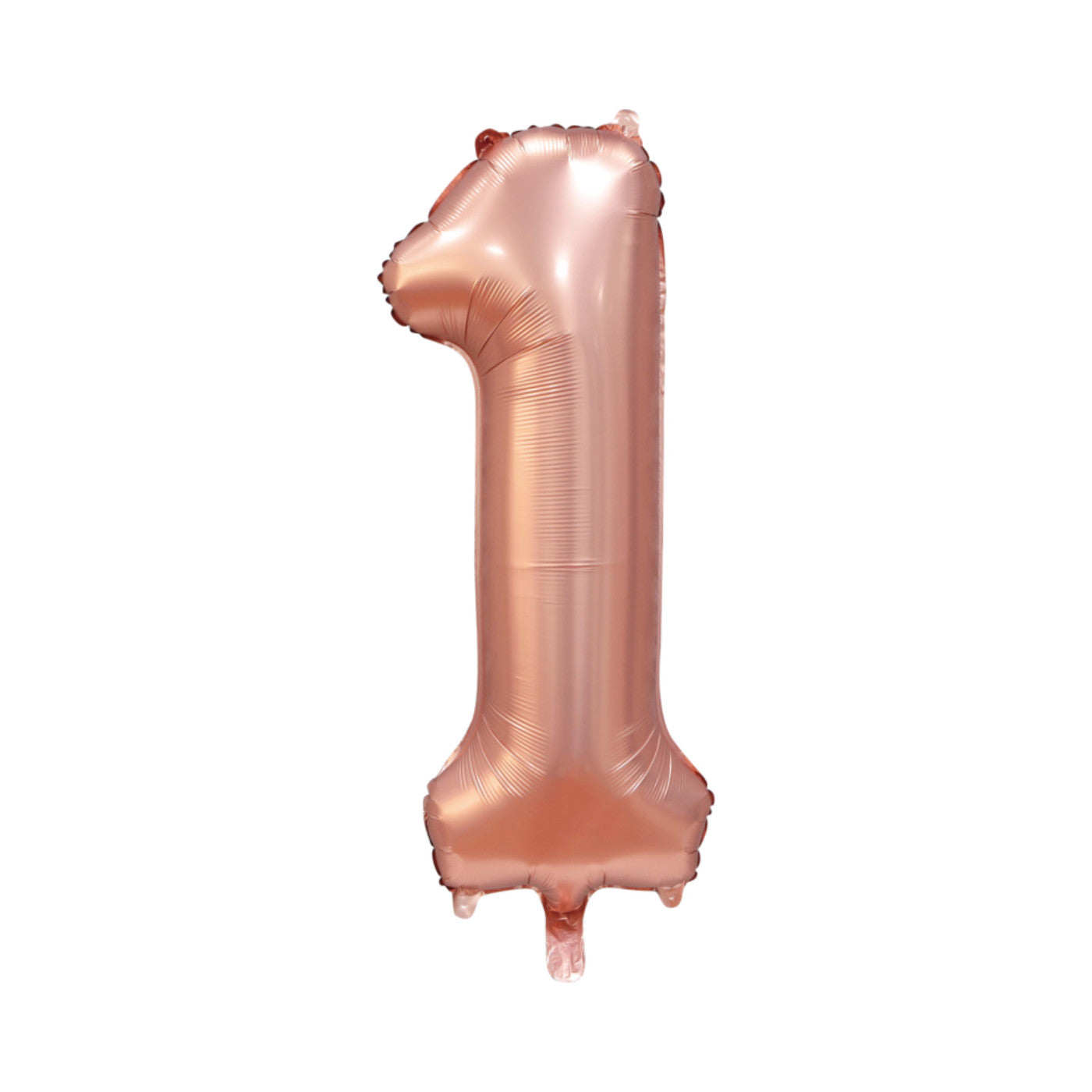 Folie cijferballon satijn rosé goud 86 cm