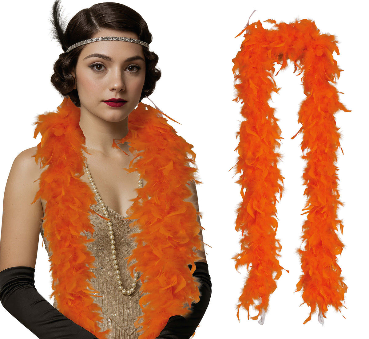 Veren boa oranje 80 gram