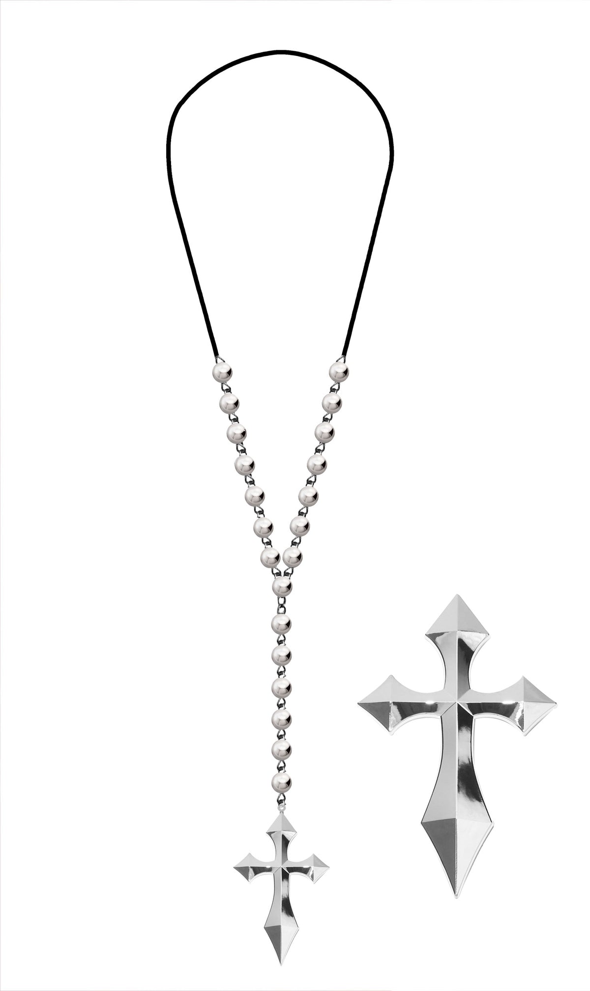 Ketting met kruis metaal 18 cm - foto 3