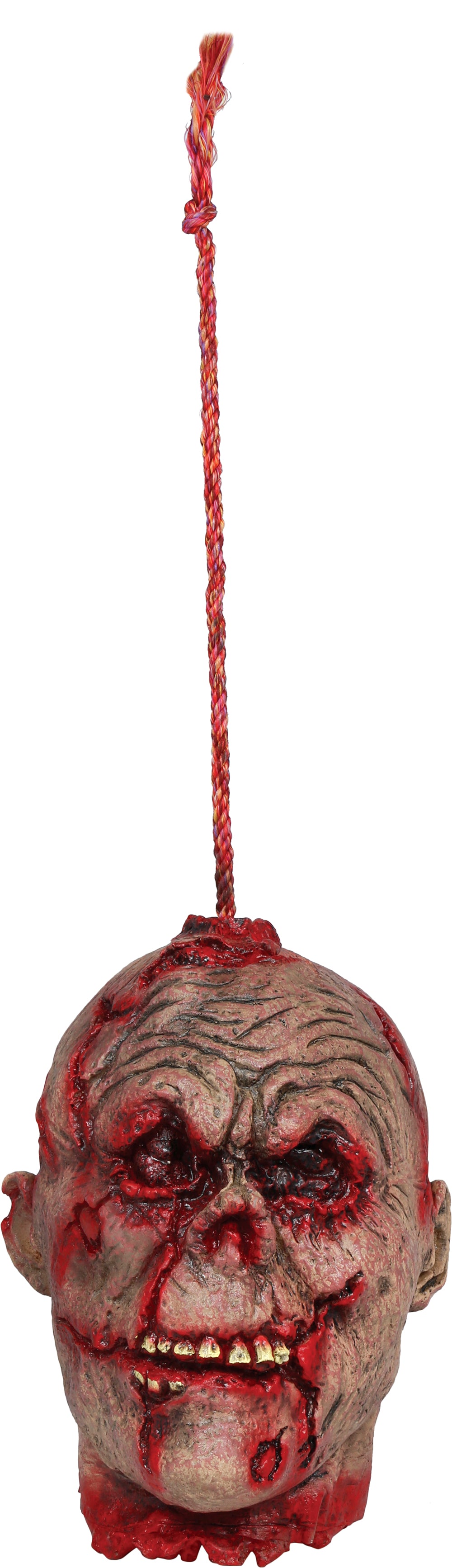 Hangend zombiehoofd latex 28 cm - foto 2