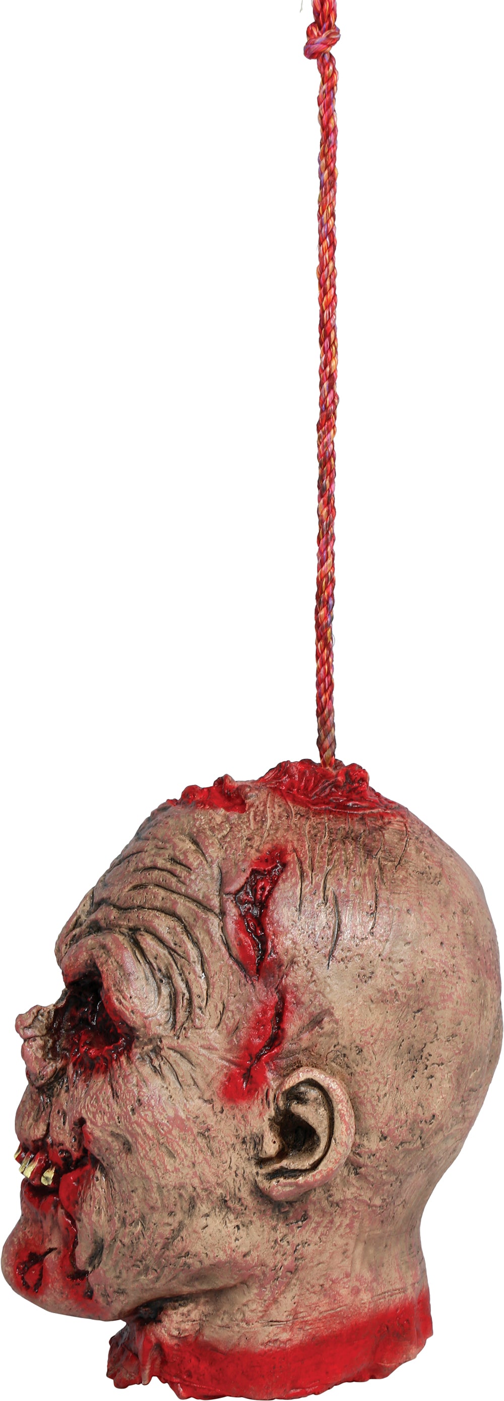 Hangend zombiehoofd latex 28 cm - foto 4