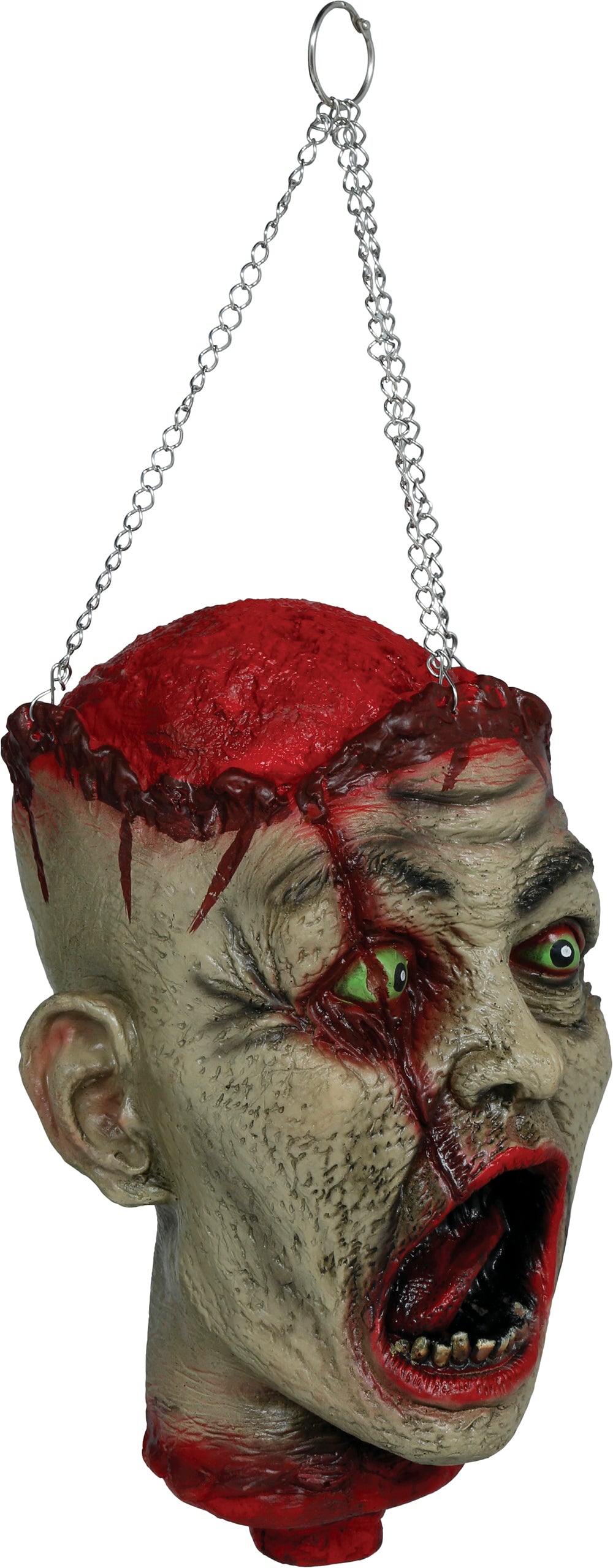 Hangend zombiehoofd met kettingen 27 cm - foto 3