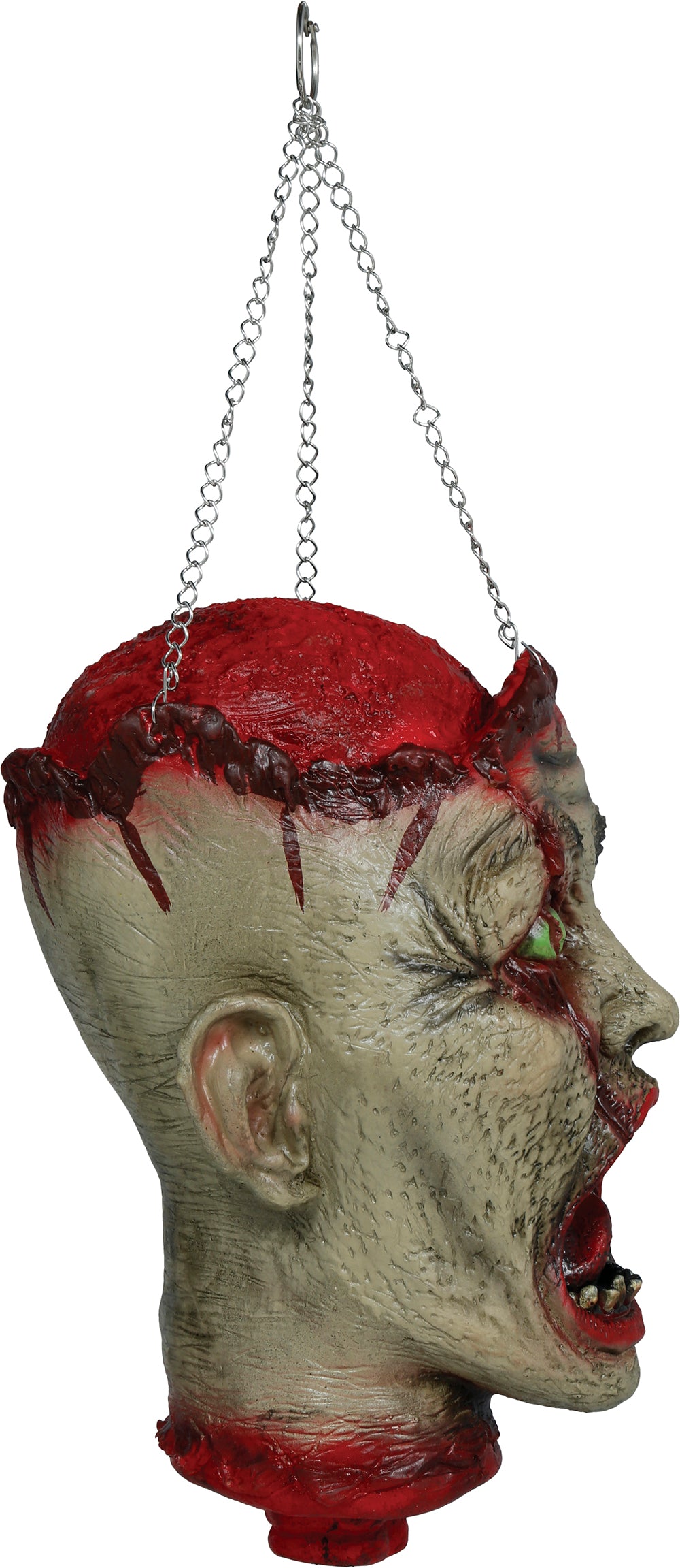 Hangend zombiehoofd met kettingen 27 cm - foto 4