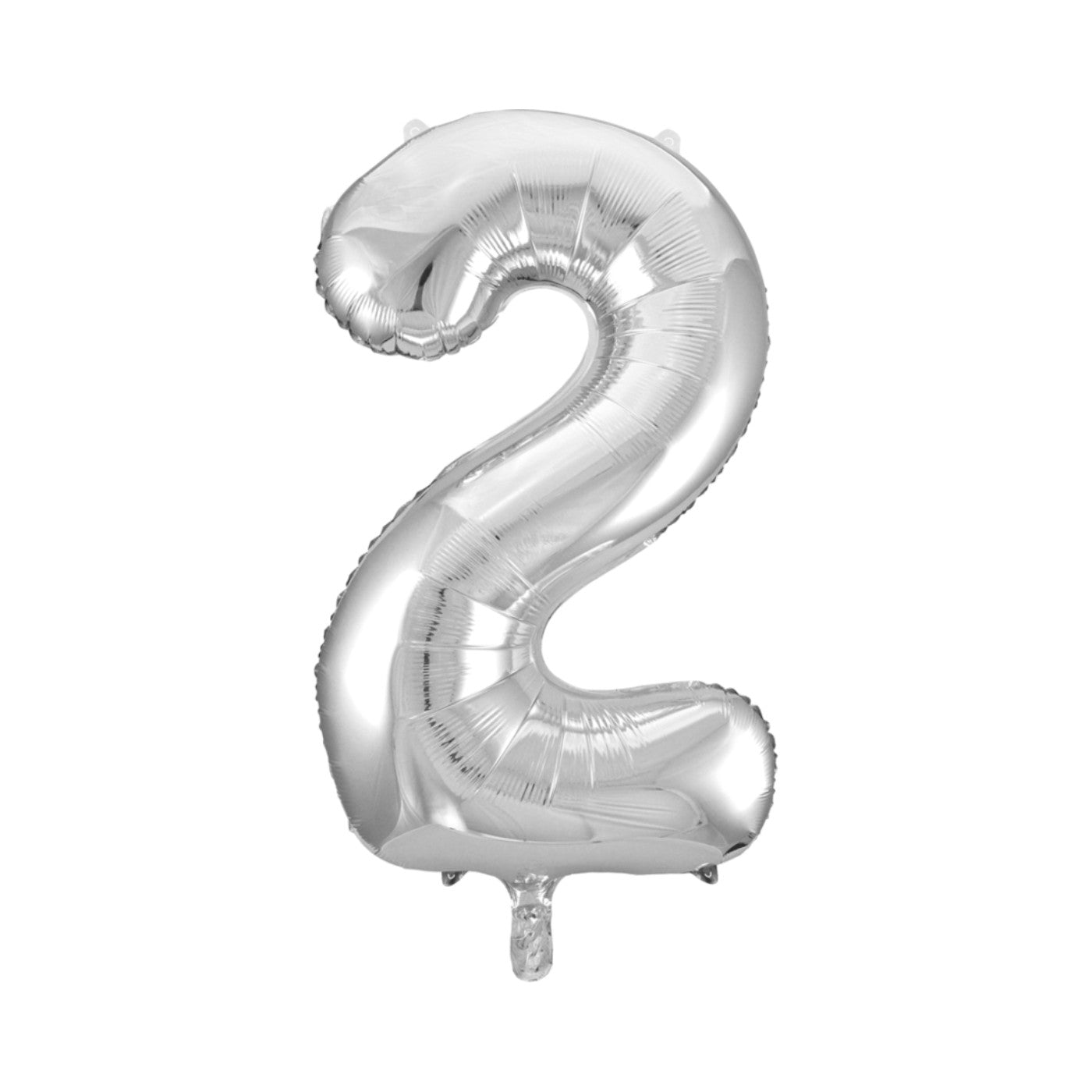 Folie cijferballon zilver 86 cm