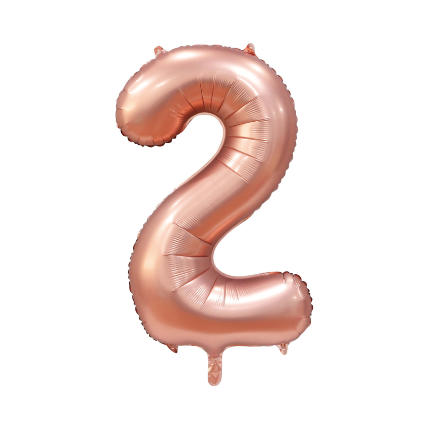 Folie cijferballon satijn rosé goud 86 cm