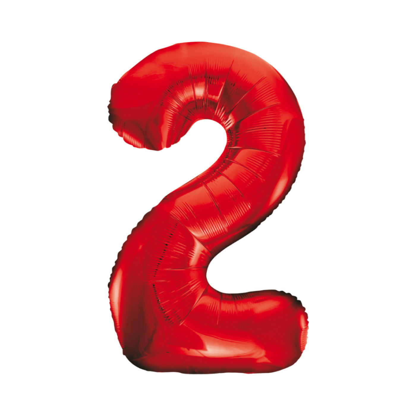 Folie cijferballon rood 86 cm