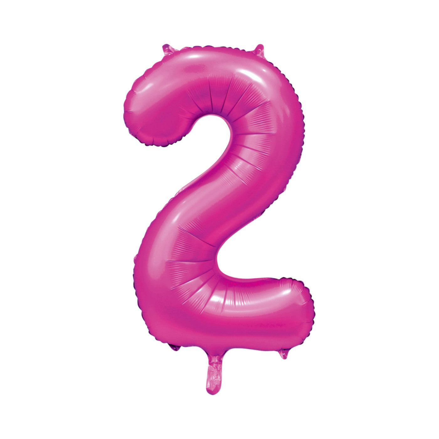 Folie cijferballon satijn hotpink 86 cm