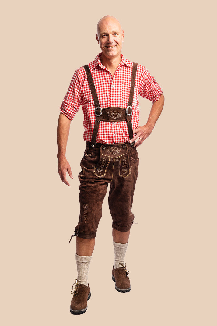 Lederhosen Michiel, detail van het borduursel