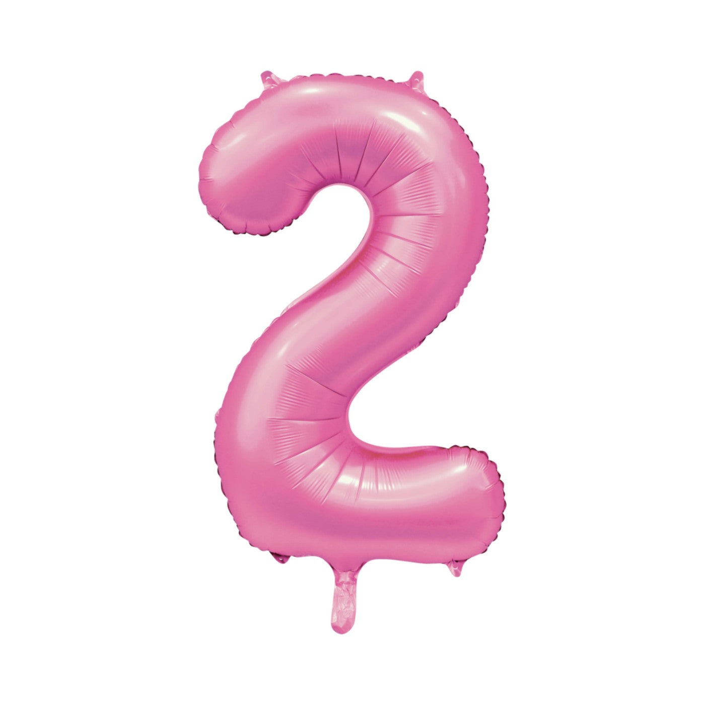Folie cijferballon satijn roze 86 cm