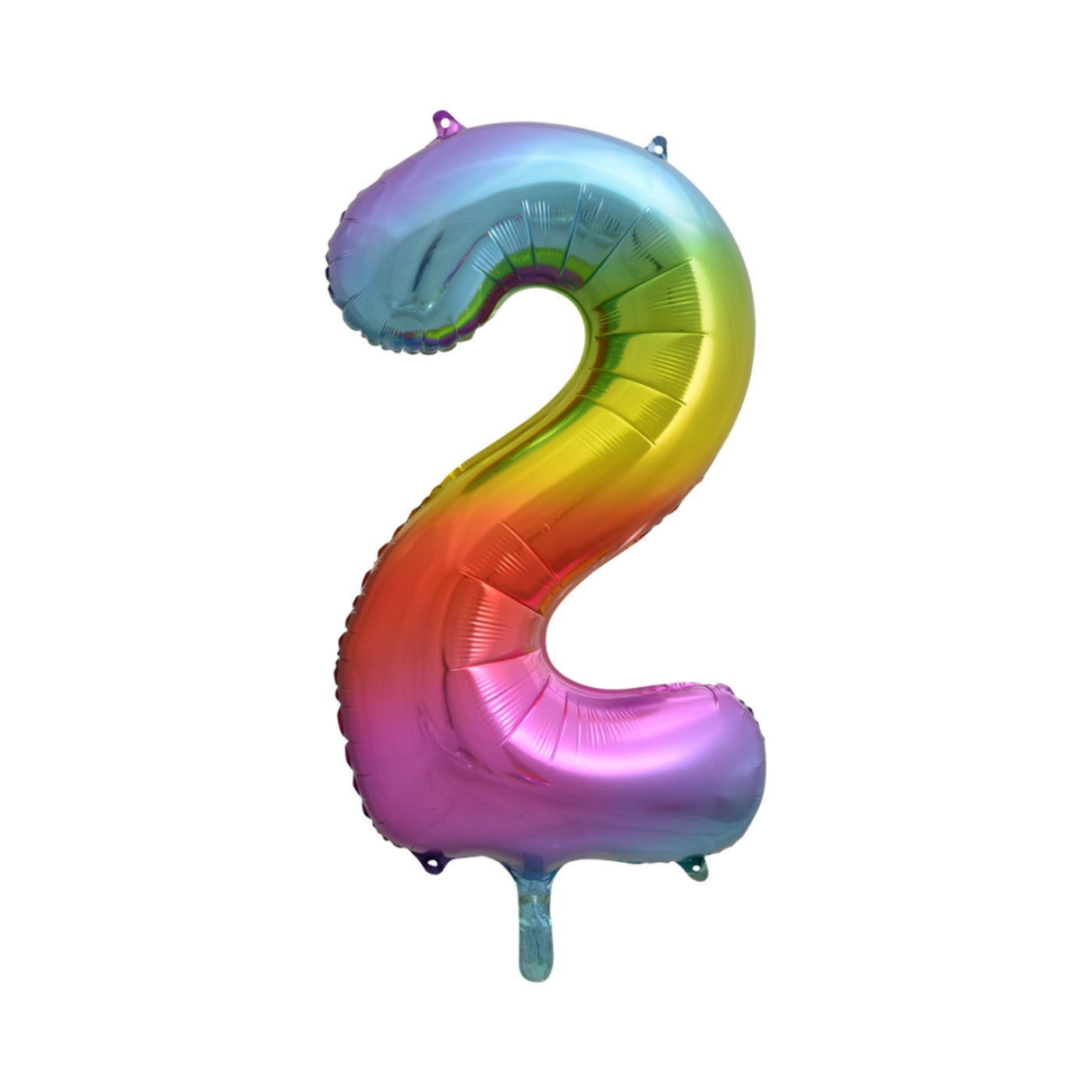Folie cijferballon regenboog 86 cm
