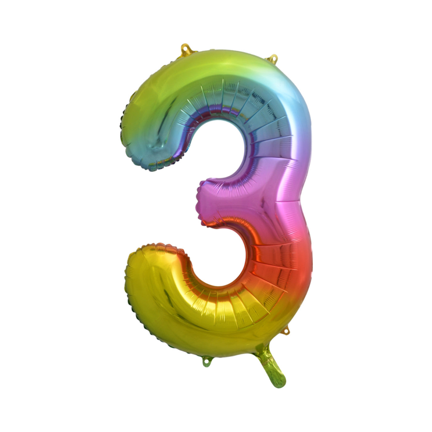 Folie cijferballon regenboog 86 cm