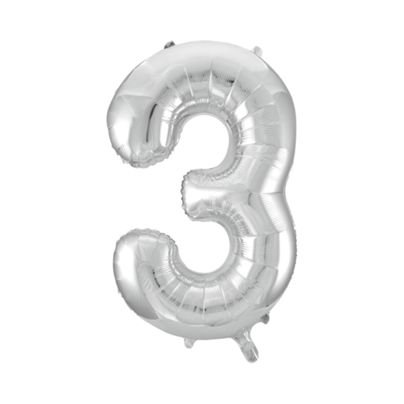 Folie cijferballon zilver 86 cm