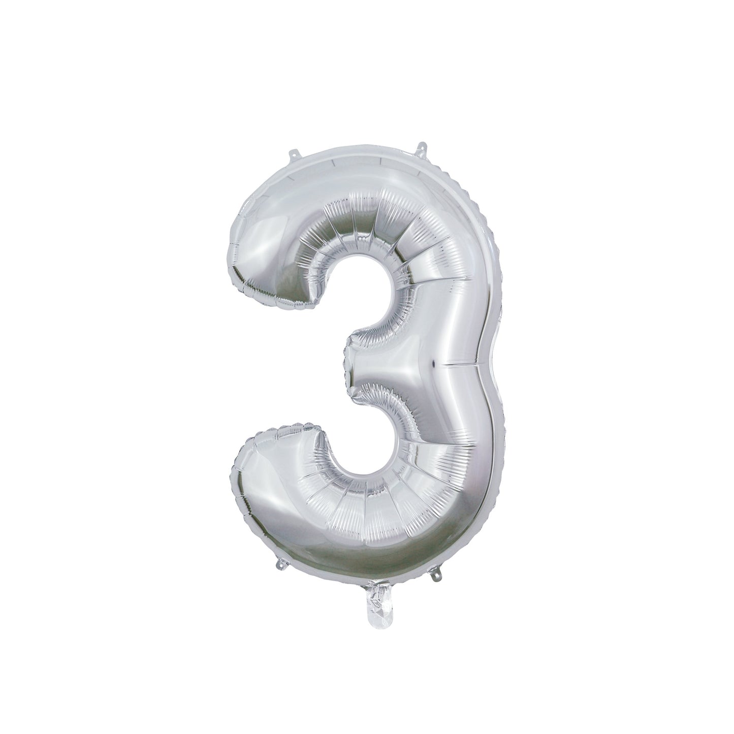 Folie Cijferballon Zilver 66 cm