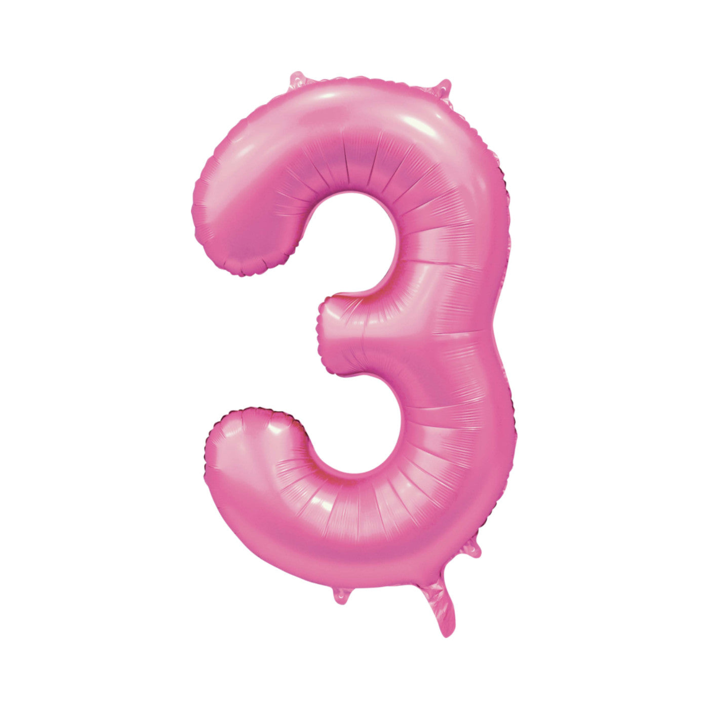 Folie cijferballon satijn roze 86 cm
