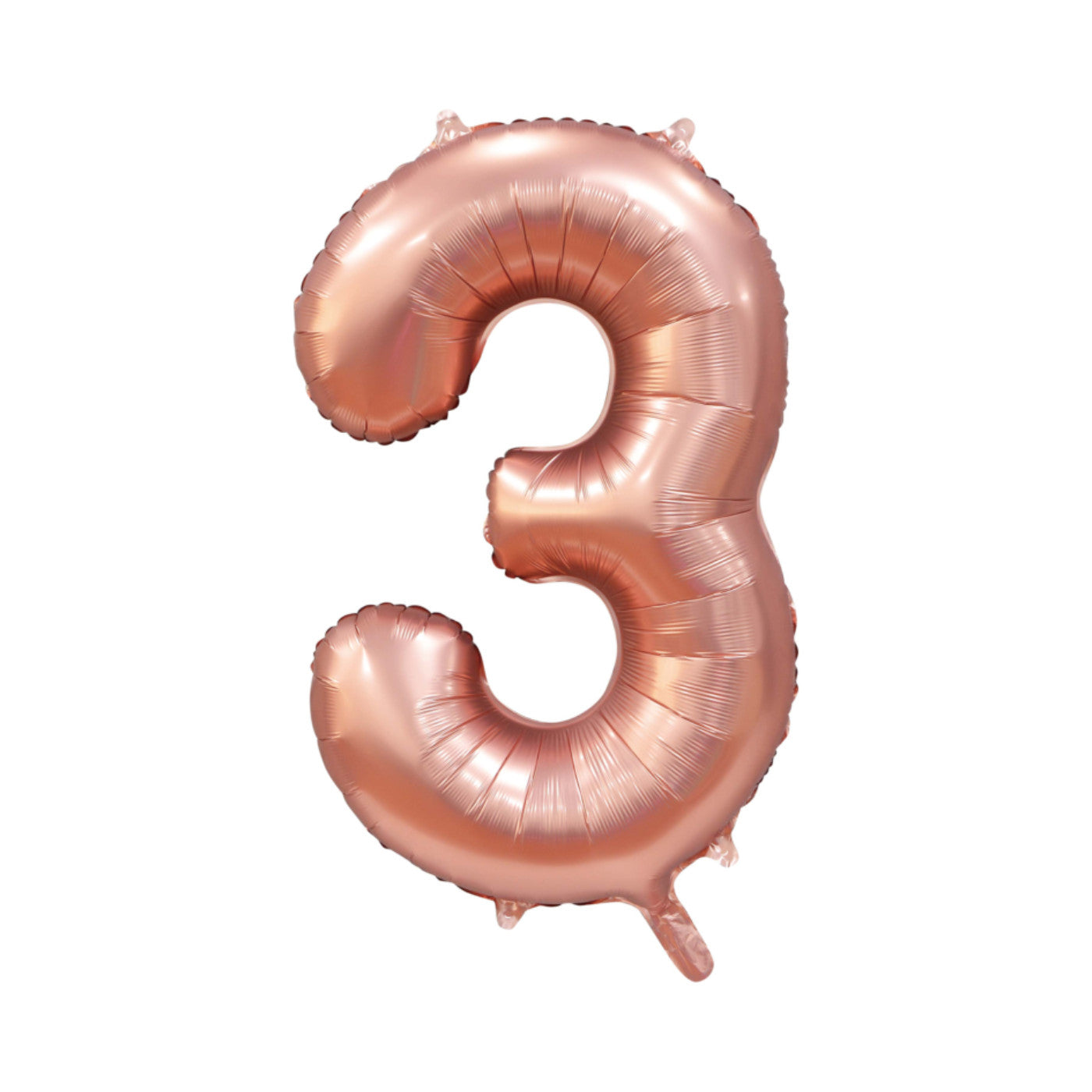 Folie cijferballon satijn rosé goud 86 cm