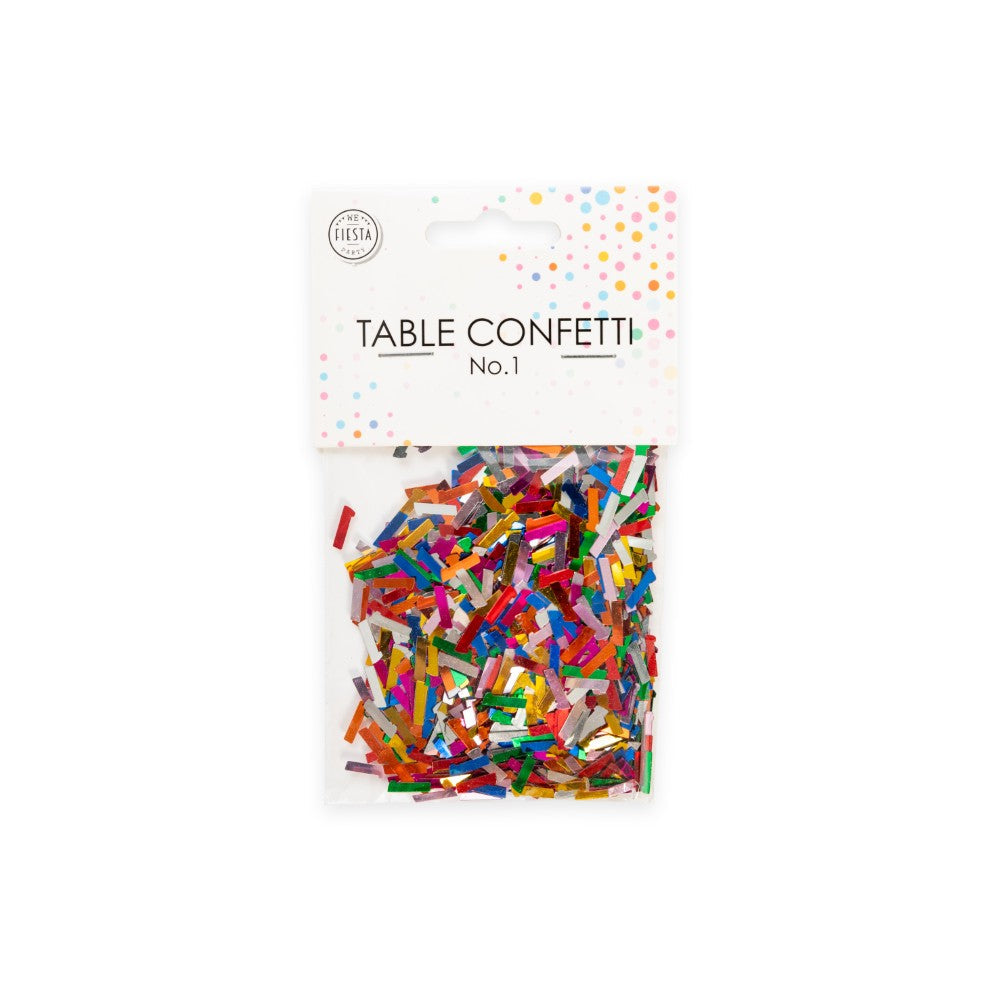 Tafelconfetti cijfer 1 gekleurd, 14 gram