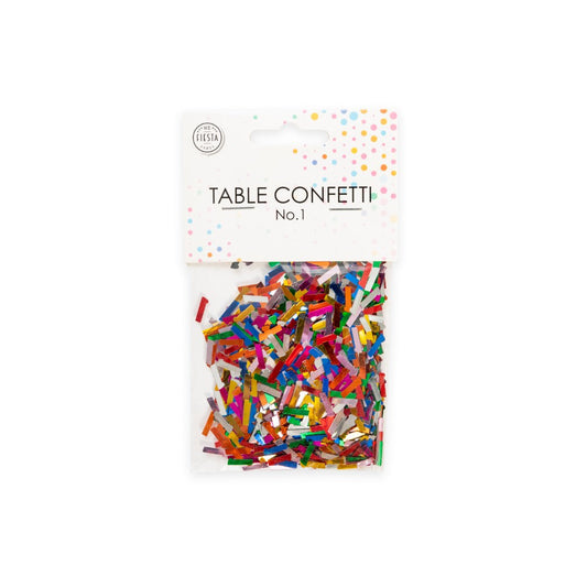 Tafelconfetti cijfer 1 gekleurd, 14 gram