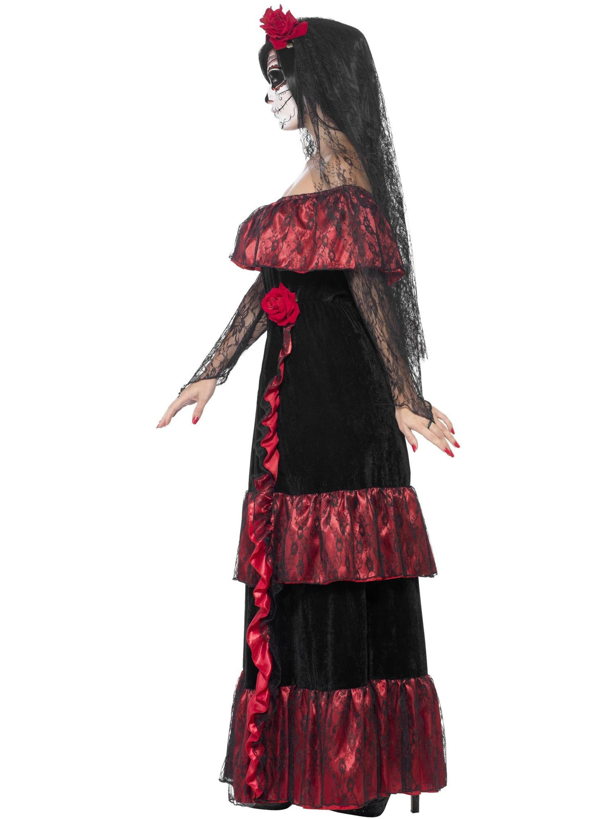 Kostuum Day of the Dead bruid deluxe dames - foto 3
