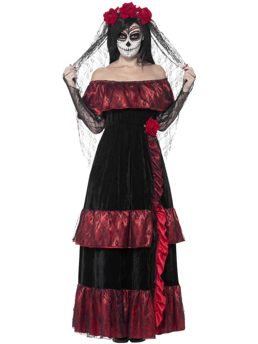 Kostuum Day of the Dead bruid deluxe dames