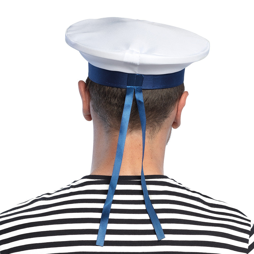 Matrozenpet Marine wit - foto 4