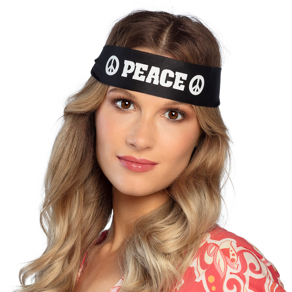 Hoofdband Peace zwart